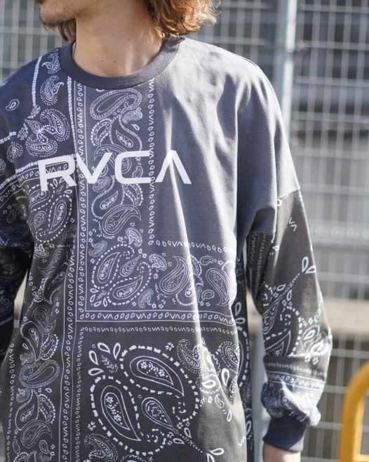 OUTLETタイムセール】RVCA メンズ PACHING BANDANA LT ロングスリーブ ...