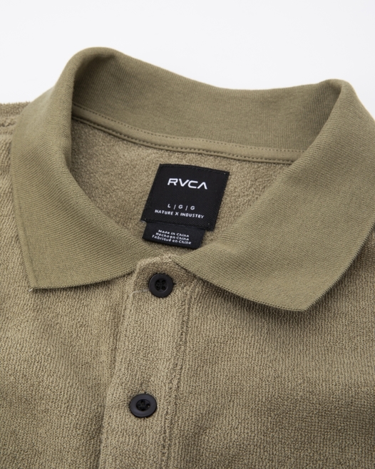 OUTLET】RVCA メンズ 【ALLTIME】 ALLTIME TERRY CLOTH POLO 