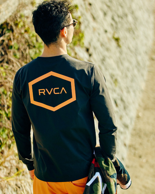 RVCA メンズ 【SURF TEE】 HEX SURF LS ラッシュガード【2023年春夏 