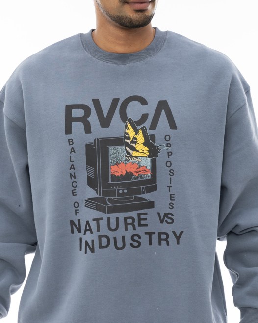 オンライン限定】RVCA メンズ DIAL UO CREW トレーナー【2023年秋冬