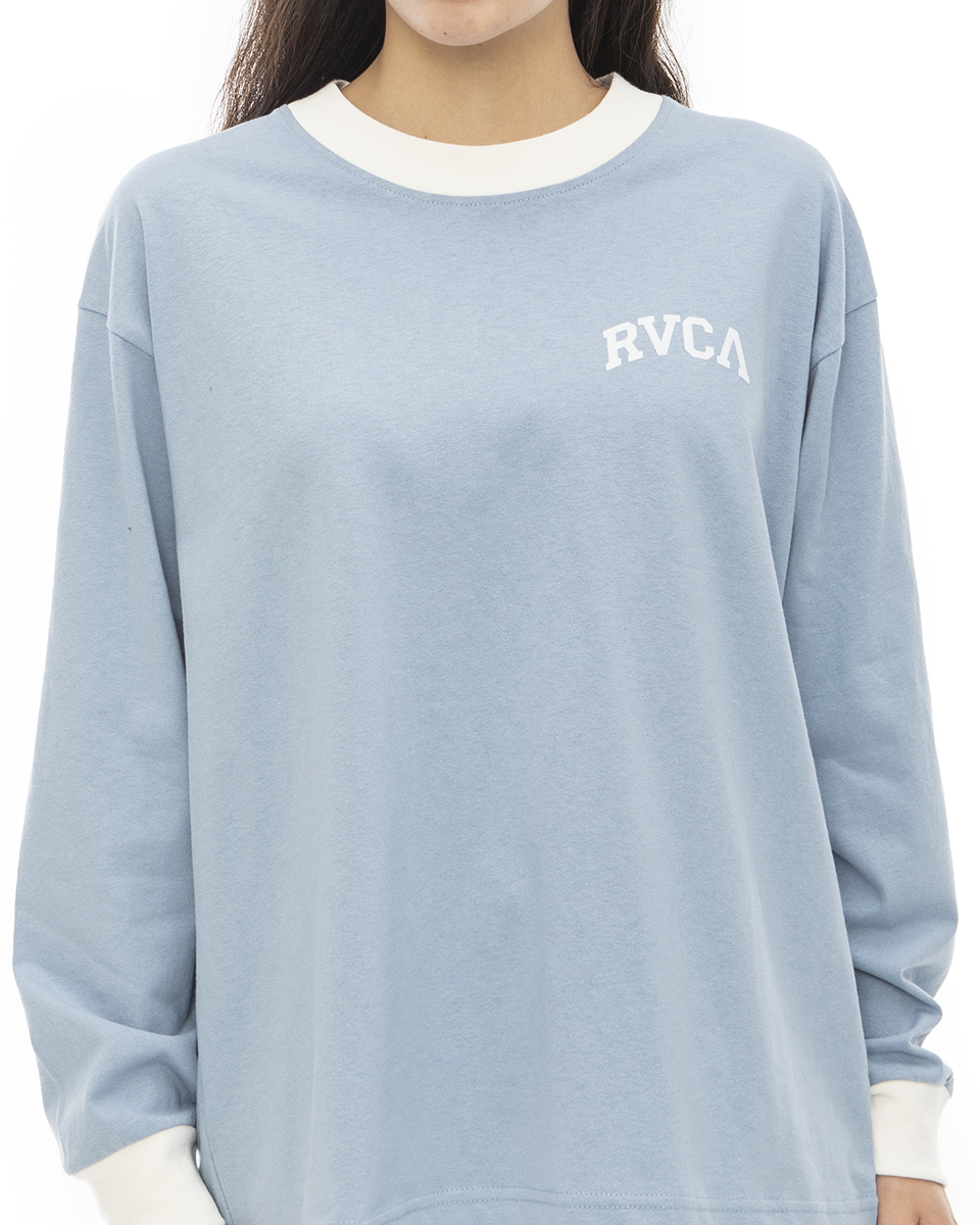 OUTLETタイムセール】RVCA レディース ARCHED RVCA LONG SLEECE RINGER