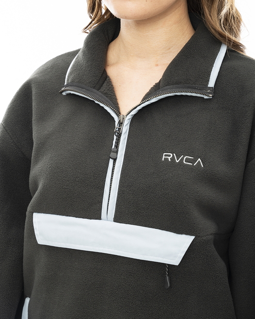 OUTLET】RVCA レディース COLOR FLEECE HALF ZIP UP ハーフジップ ...